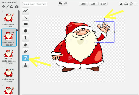 christmas scene make santa wave edit costume