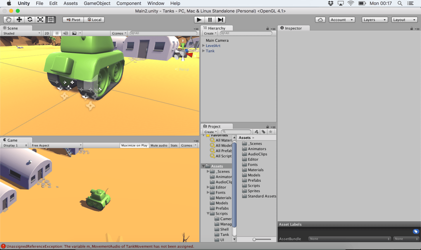 Unity – Tanks Tutorial Part 1 | CoderDojo Athenry