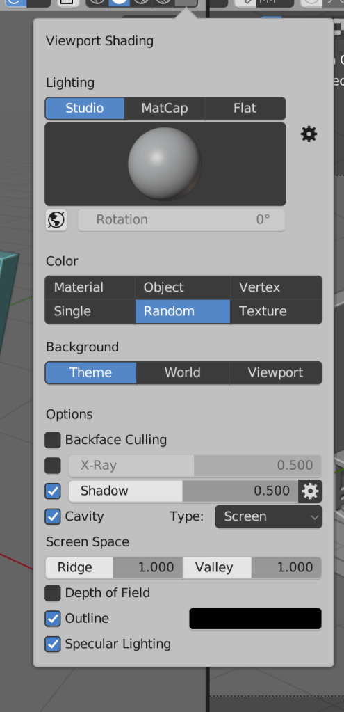Blender Viewport Shading Options